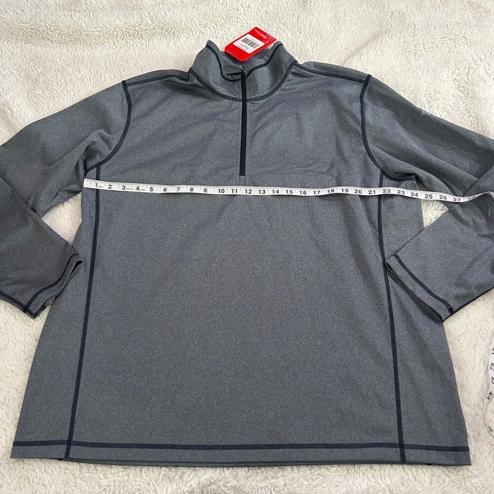 NWT North Face Sweater Mens 2XL Gray Tech 1/4 Zip Fleece Pullover Outdoors Hikin - Picture 4 of 9